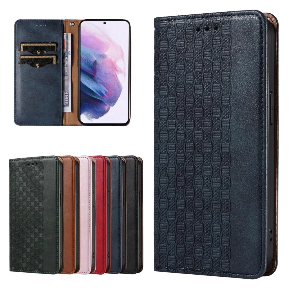Magnet Strap Case Case for Samsung Galaxy S22 Pouch Wallet + Mini Lanyard Pendant Blueeng