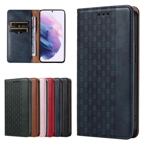 Magnet Strap Case Case for Samsung Galaxy S22 Pouch Wallet + Mini Lanyard Pendant Blueeng