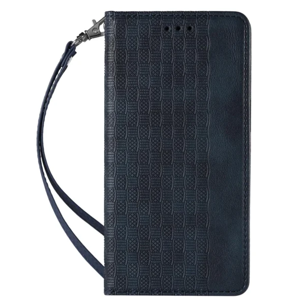 Magnet Strap Case Case for Samsung Galaxy S22 Pouch Wallet + Mini Lanyard Pendant Blueeng