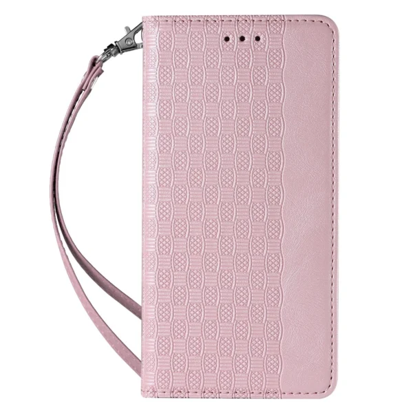 Magnet Strap Case Case for Samsung Galaxy S22 + (S22 Plus) Pouch Wallet + Mini Lanyard Pendant Pinkeng