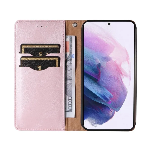 Magnet Strap Case Case for Samsung Galaxy S22 + (S22 Plus) Pouch Wallet + Mini Lanyard Pendant Pinkeng