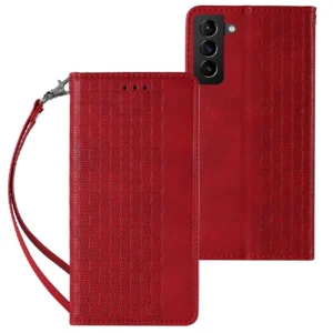 Magnet Strap Case Case for Samsung Galaxy S22 + (S22 Plus) Pouch Wallet + Mini Lanyard Pendant Redeng