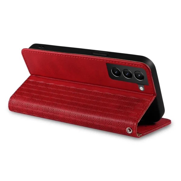 Magnet Strap Case Case for Samsung Galaxy S22 + (S22 Plus) Pouch Wallet + Mini Lanyard Pendant Redeng