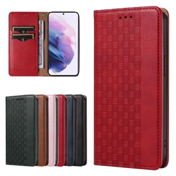 Magnet Strap Case Case for Samsung Galaxy S22 + (S22 Plus) Pouch Wallet + Mini Lanyard Pendant Redeng