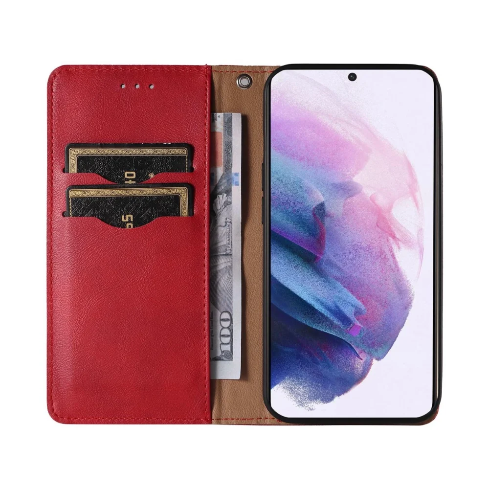 Magnet Strap Case Case for Samsung Galaxy S22 + (S22 Plus) Pouch Wallet + Mini Lanyard Pendant Redeng