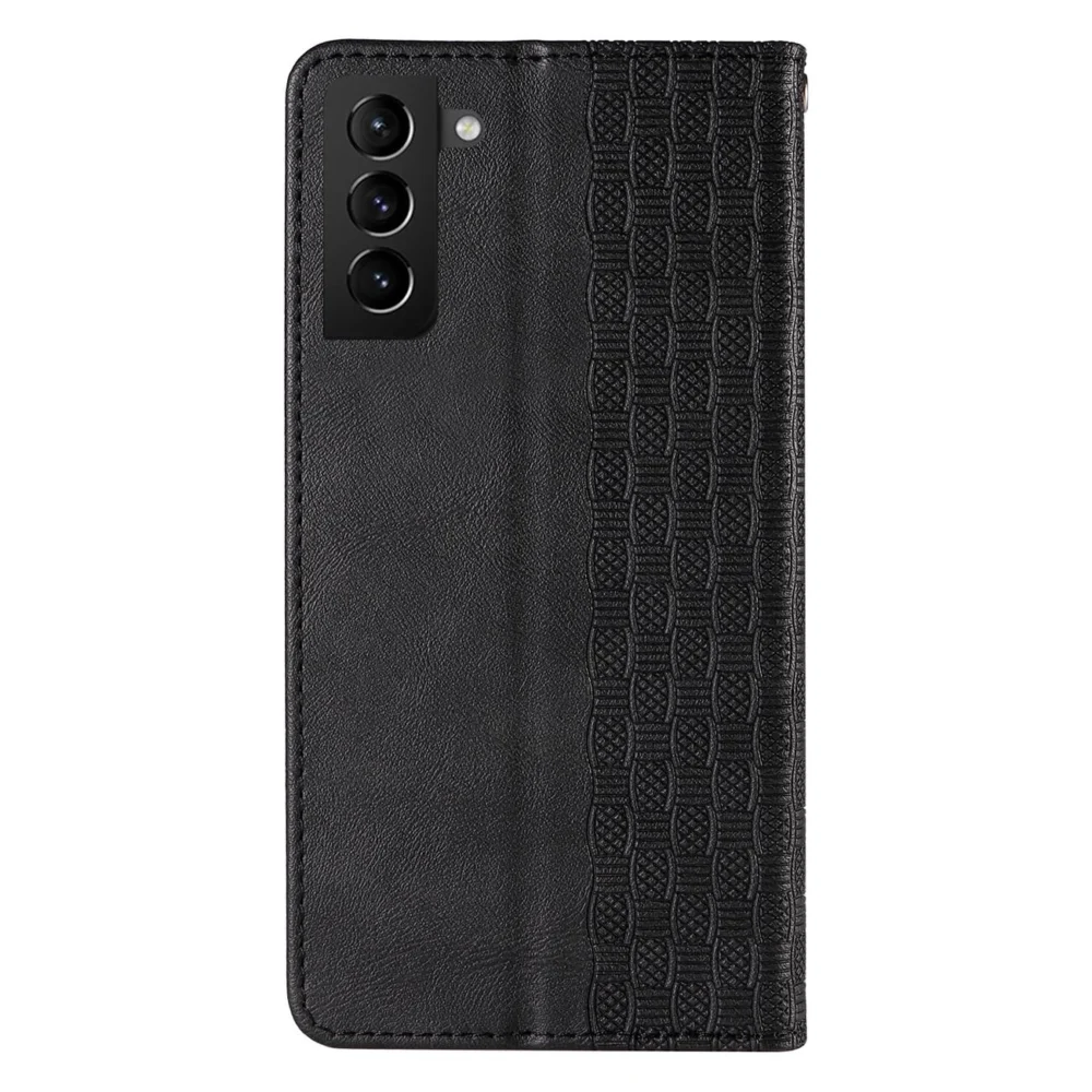 Magnet Strap Case Case for Samsung Galaxy S22 Ultra Pouch Wallet + Mini Lanyard Pendant Blackeng