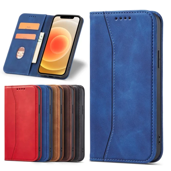 Magnet Fancy Case Case for iPhone 12 Pro Cover Card Wallet Card Stand Blueeng