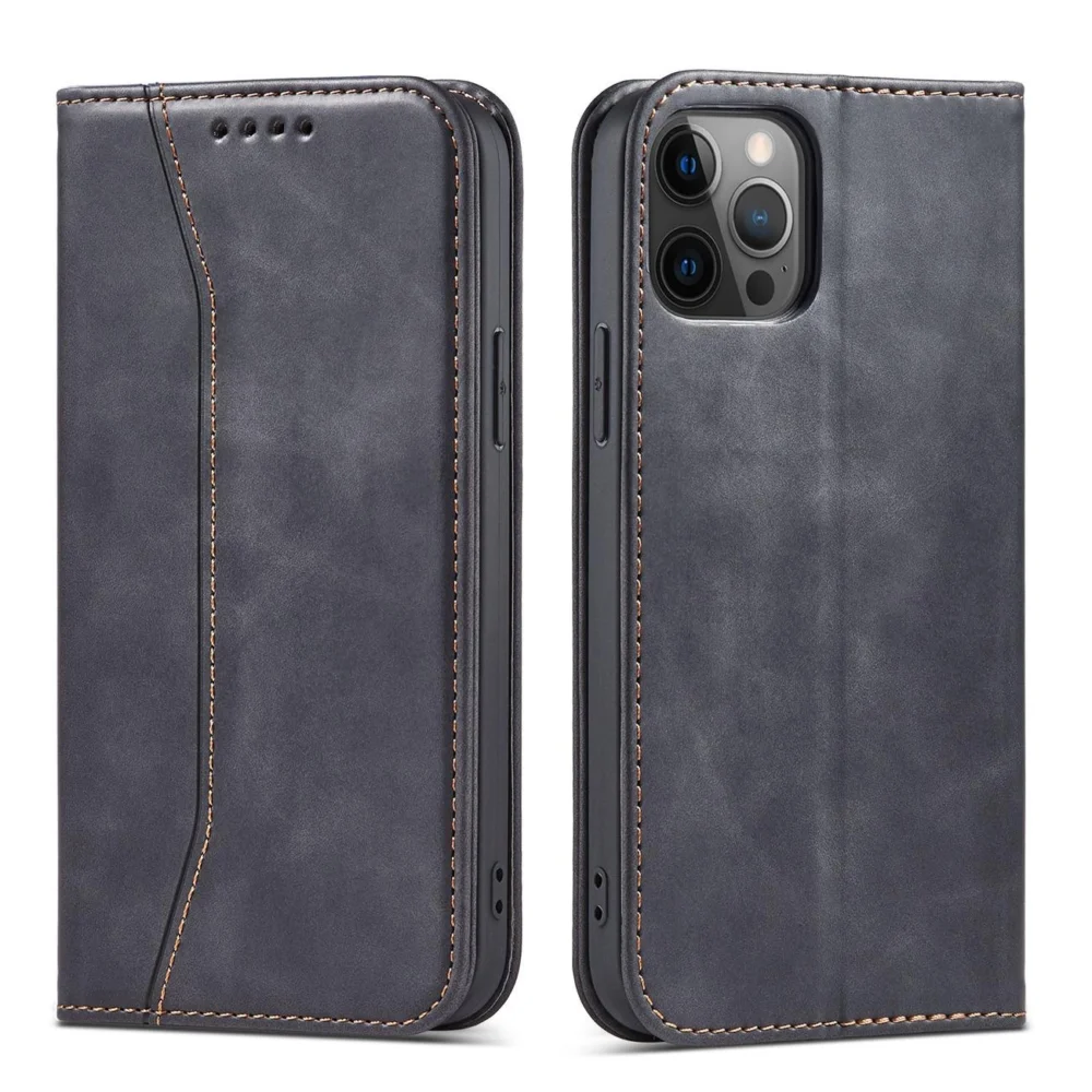 Magnet Fancy Case Case for iPhone 12 Pro Max Pouch Wallet Card Holder Blackeng