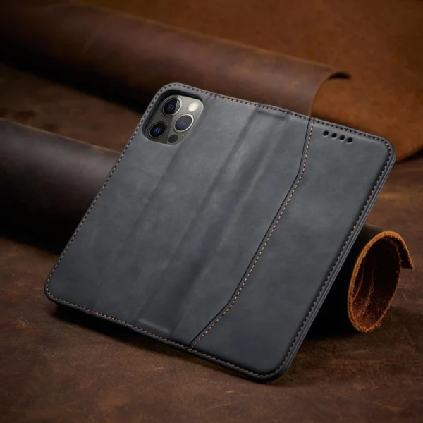 Magnet Fancy Case Case for iPhone 12 Pro Max Pouch Wallet Card Holder Blackeng