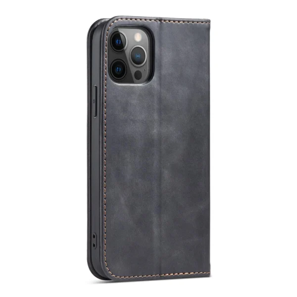 Magnet Fancy Case Case for iPhone 12 Pro Max Pouch Wallet Card Holder Blackeng
