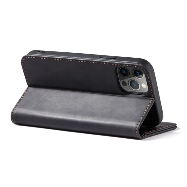 Magnet Fancy Case Case for iPhone 12 Pro Max Pouch Wallet Card Holder Blackeng