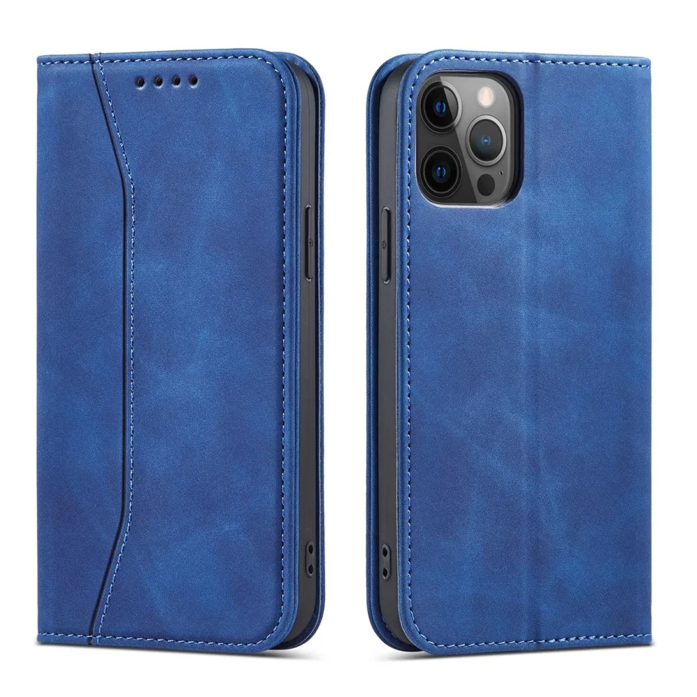 Magnet Fancy Case Case for iPhone 12 Pro Max Pouch Card Wallet Card Stand Blueeng
