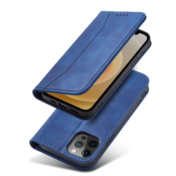 Magnet Fancy Case Case for iPhone 12 Pro Max Pouch Card Wallet Card Stand Blueeng