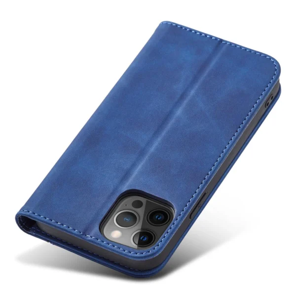 Magnet Fancy Case Case for iPhone 12 Pro Max Pouch Card Wallet Card Stand Blueeng