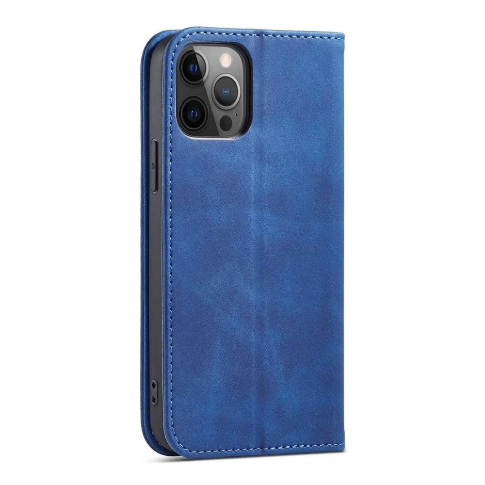 Magnet Fancy Case Case for iPhone 12 Pro Max Pouch Card Wallet Card Stand Blueeng