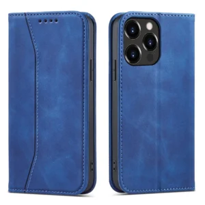 Magnet Fancy Case Case for iPhone 13 Pro Pouch Card Wallet Card Stand Blueeng