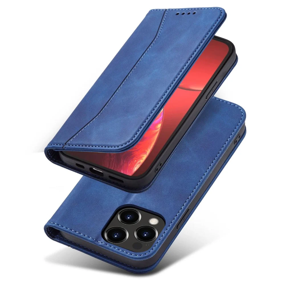Magnet Fancy Case Case for iPhone 13 Pro Pouch Card Wallet Card Stand Blueeng