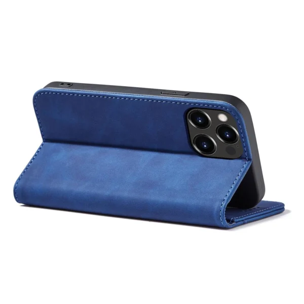 Magnet Fancy Case Case for iPhone 13 Pro Pouch Card Wallet Card Stand Blueeng