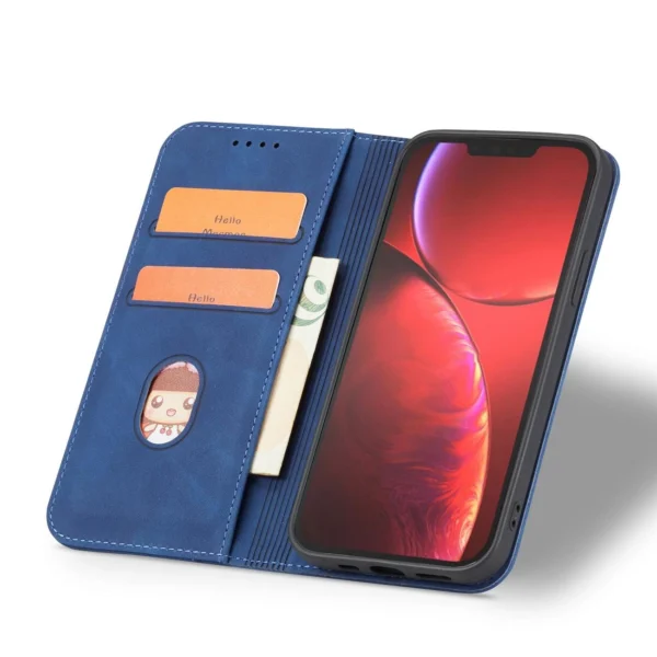 Magnet Fancy Case Case for iPhone 13 Pro Pouch Card Wallet Card Stand Blueeng