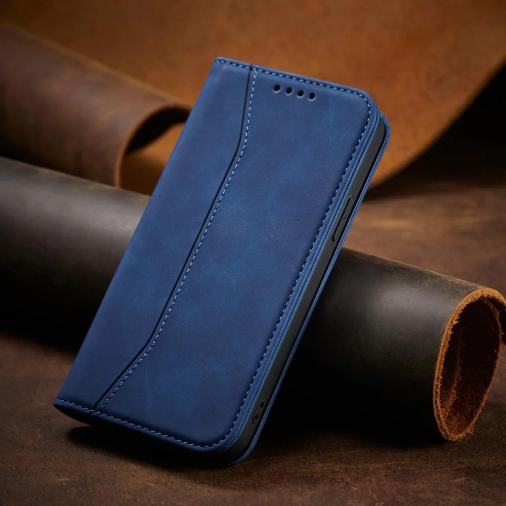 Magnet Fancy Case Case for iPhone 13 Pro Pouch Card Wallet Card Stand Blueeng