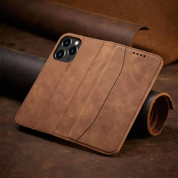 Magnet Fancy Case Case for iPhone 13 Pro Cover Card Wallet Card Stand Browneng