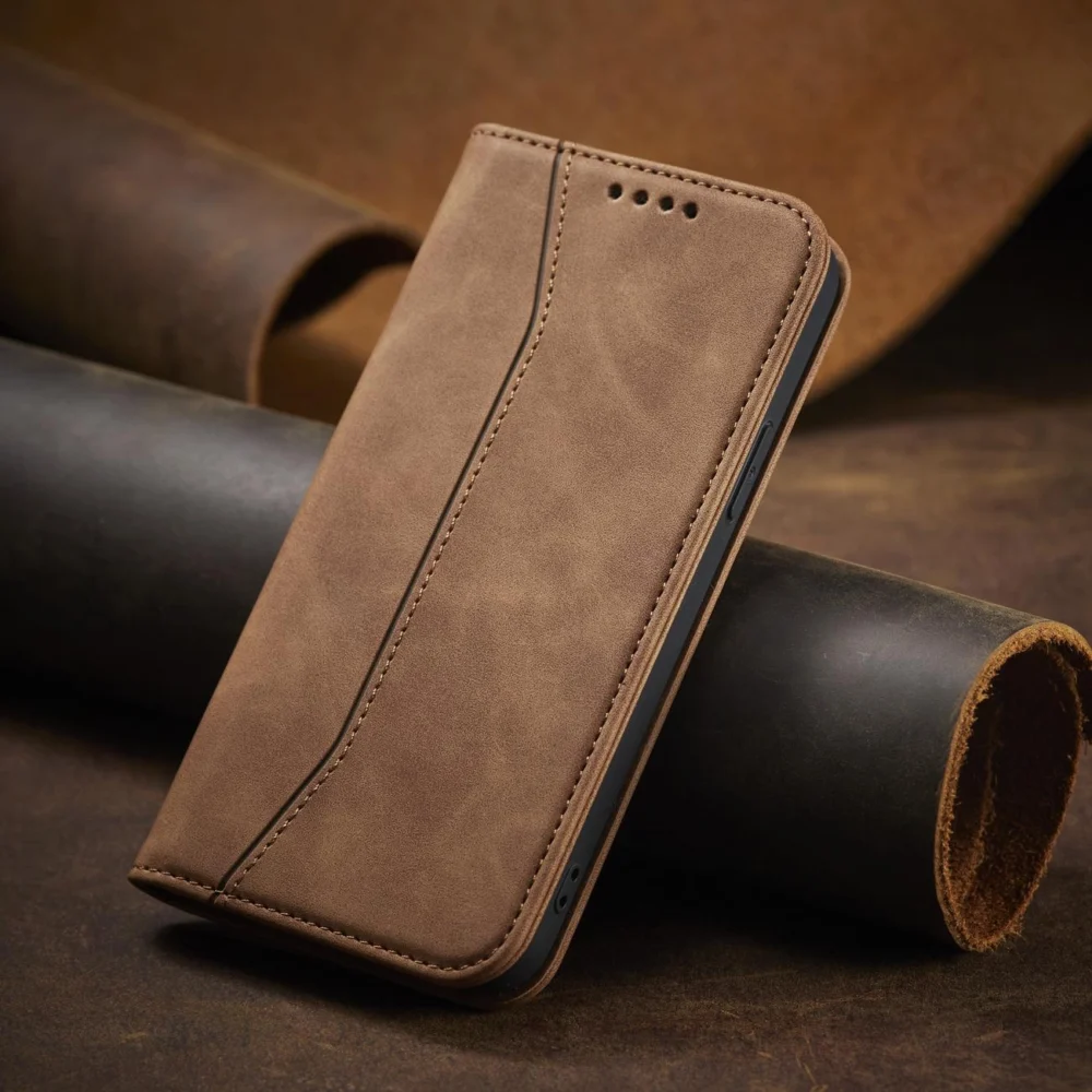Magnet Fancy Case Case for iPhone 13 Pro Cover Card Wallet Card Stand Browneng