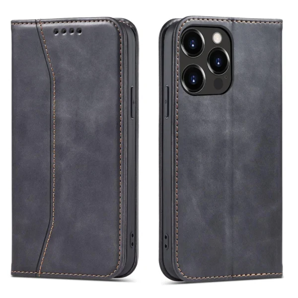 Magnet Fancy Case Case for iPhone 13 Pro Max Pouch Wallet Card Holder Blackeng