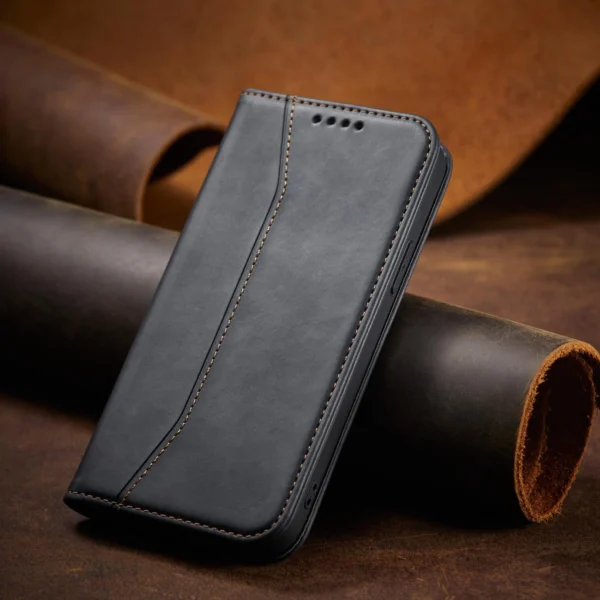 Magnet Fancy Case Case for iPhone 13 Pro Max Pouch Wallet Card Holder Blackeng