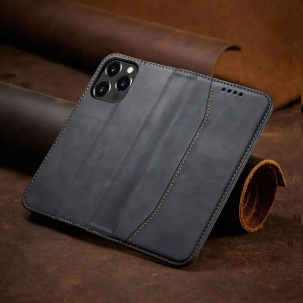 Magnet Fancy Case Case for iPhone 13 Pro Max Pouch Wallet Card Holder Blackeng