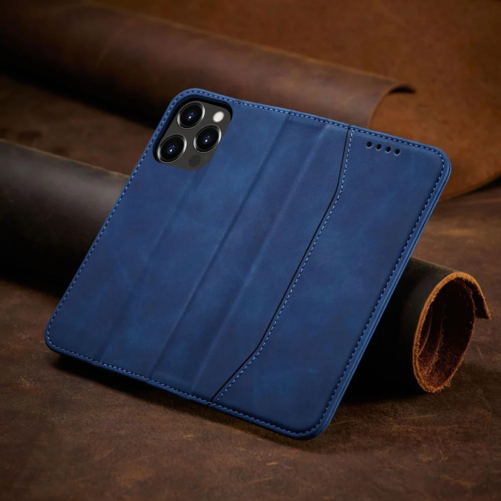 Magnet Fancy Case Case for iPhone 13 Pro Max Pouch Card Wallet Card Holder Blueeng