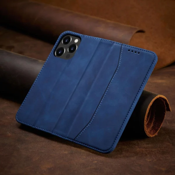 Magnet Fancy Case Case for iPhone 13 Pro Max Pouch Card Wallet Card Holder Blueeng