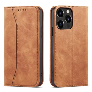 Magnet Fancy Case Case for iPhone 13 Pro Max Pouch Card Wallet Card Holder Browneng