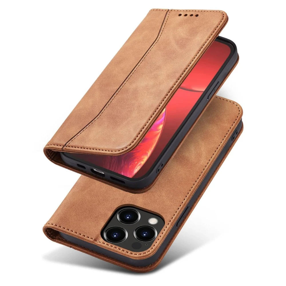Magnet Fancy Case Case for iPhone 13 Pro Max Pouch Card Wallet Card Holder Browneng
