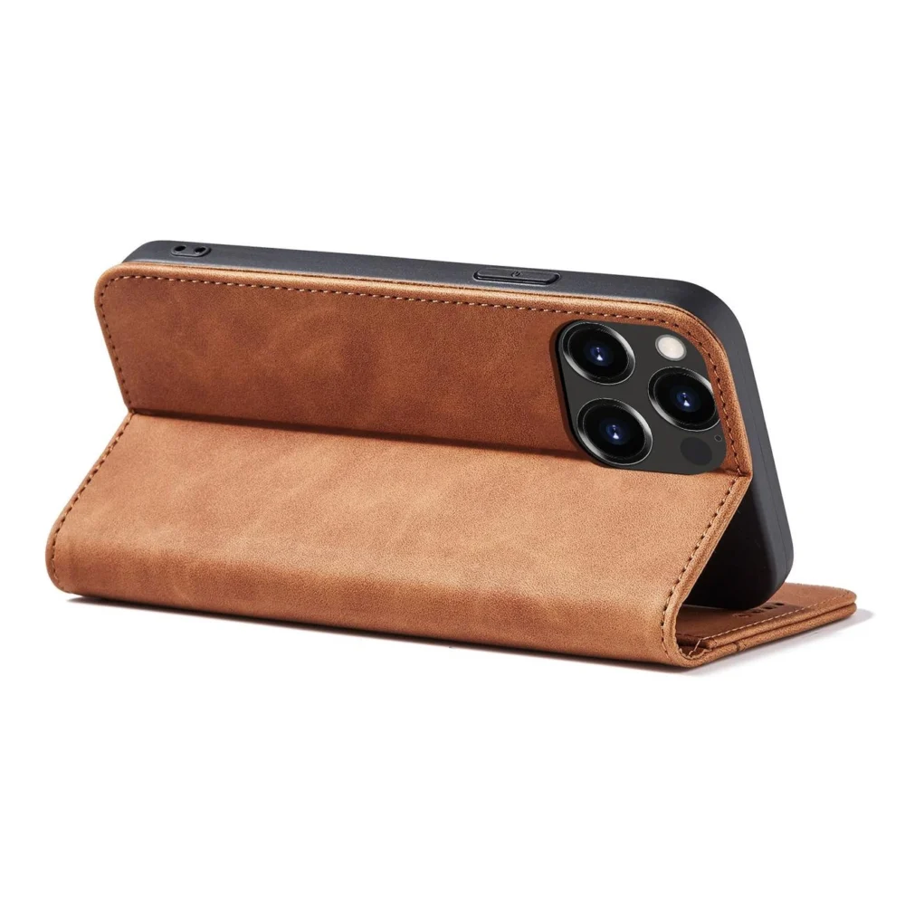 Magnet Fancy Case Case for iPhone 13 Pro Max Pouch Card Wallet Card Holder Browneng