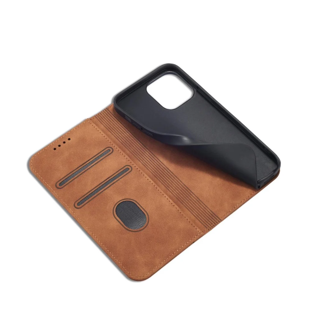Magnet Fancy Case Case for iPhone 13 Pro Max Pouch Card Wallet Card Holder Browneng