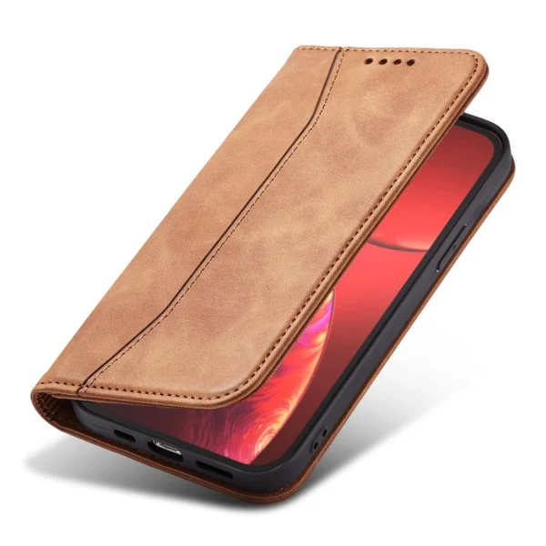 Magnet Fancy Case Case for iPhone 13 Pro Max Pouch Card Wallet Card Holder Browneng