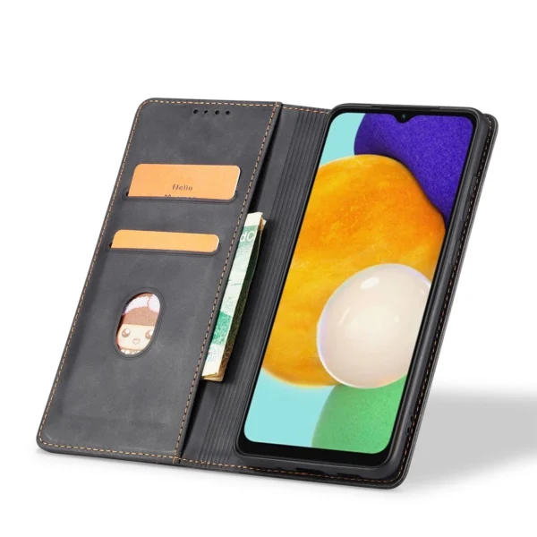 Magnet Fancy Case Case For Samsung Galaxy A13 5G Pouch Wallet Card Holder Blackeng