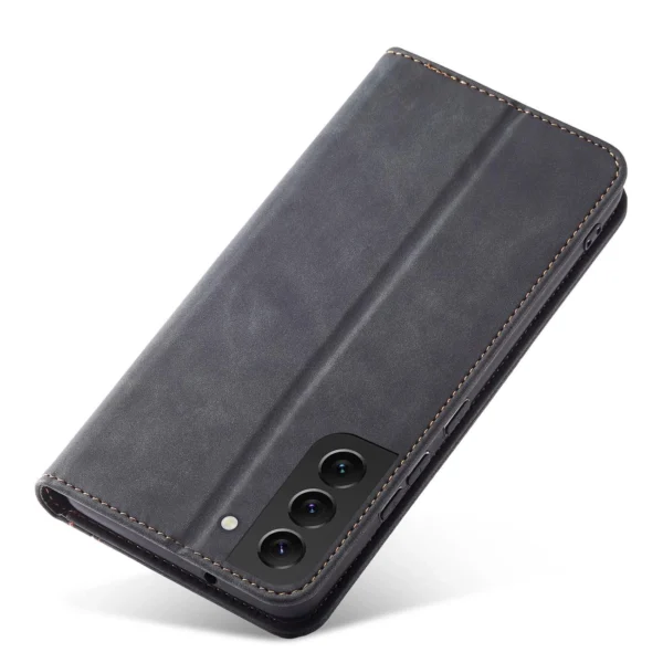 Magnet Fancy Case Case for Samsung Galaxy S22 + (S22 Plus) Pouch Wallet Card Holder Blackeng