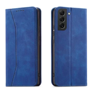 Magnet Fancy Case Case for Samsung Galaxy S22 + (S22 Plus) Pouch Wallet Card Holder Blueeng