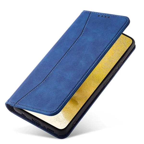 Magnet Fancy Case Case for Samsung Galaxy S22 + (S22 Plus) Pouch Wallet Card Holder Blueeng