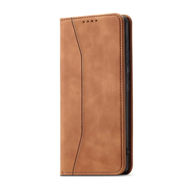 Magnet Fancy Case Case for Samsung Galaxy S22 + (S22 Plus) Pouch Wallet Card Holder Browneng