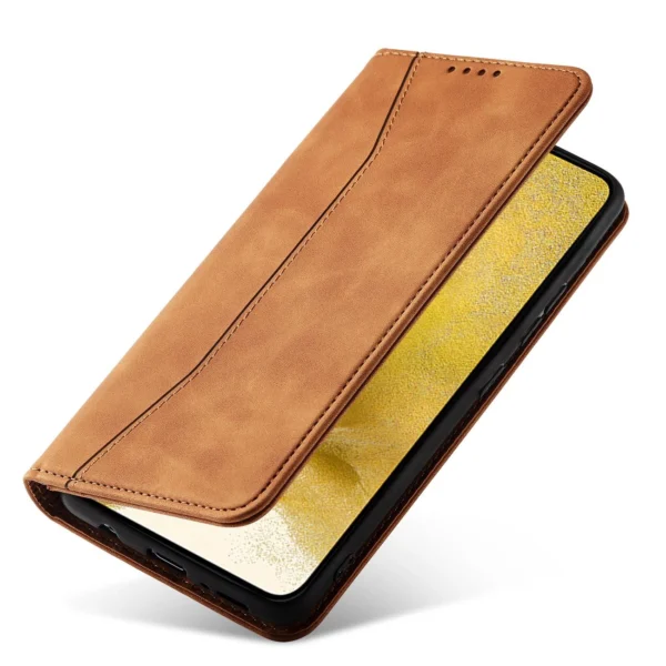 Magnet Fancy Case Case for Samsung Galaxy S22 + (S22 Plus) Pouch Wallet Card Holder Browneng