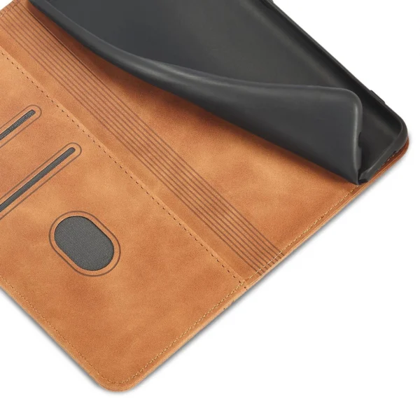 Magnet Fancy Case Case for Samsung Galaxy S22 + (S22 Plus) Pouch Wallet Card Holder Browneng