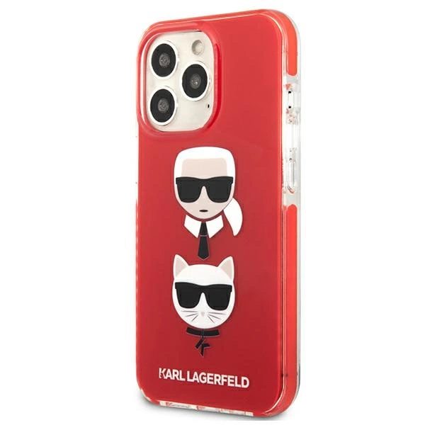 Karl Lagerfeld KLHCP13LTPE2TR iPhone 13 Pro / 13 6,1" hardcase czerwony/red Karl&Choupette Headeng