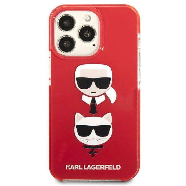 Karl Lagerfeld KLHCP13LTPE2TR iPhone 13 Pro / 13 6,1" hardcase czerwony/red Karl&Choupette Headeng
