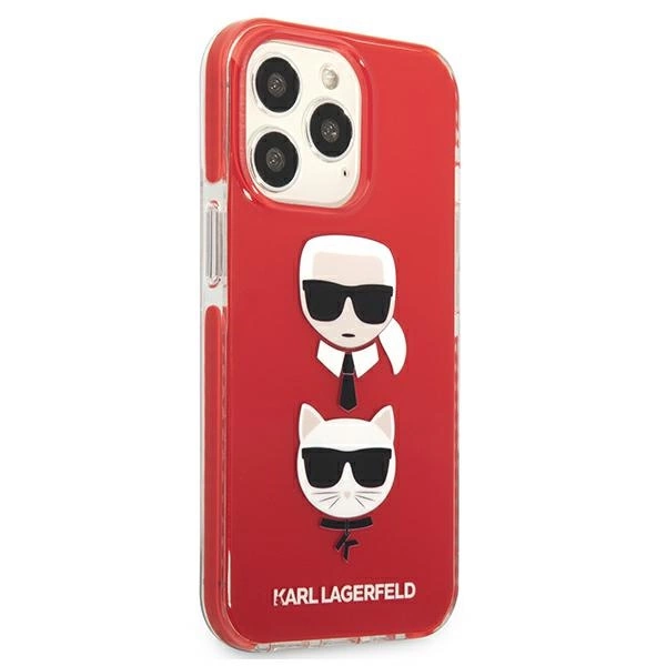 Karl Lagerfeld KLHCP13LTPE2TR iPhone 13 Pro / 13 6,1" hardcase czerwony/red Karl&Choupette Headeng