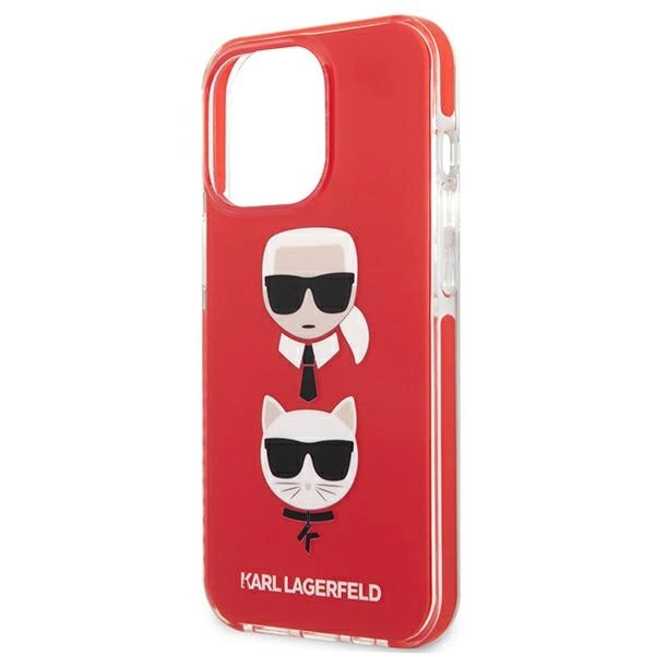 Karl Lagerfeld KLHCP13LTPE2TR iPhone 13 Pro / 13 6,1" hardcase czerwony/red Karl&Choupette Headeng