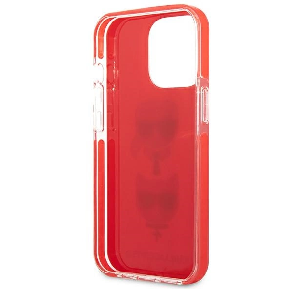 Karl Lagerfeld KLHCP13LTPE2TR iPhone 13 Pro / 13 6,1" hardcase czerwony/red Karl&Choupette Headeng