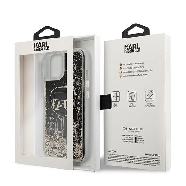 Karl Lagerfeld KLHCP13MLGGKBK iPhone 13 6,1" czarny/black hardcase Liquid Glitter Gatsbyeng
