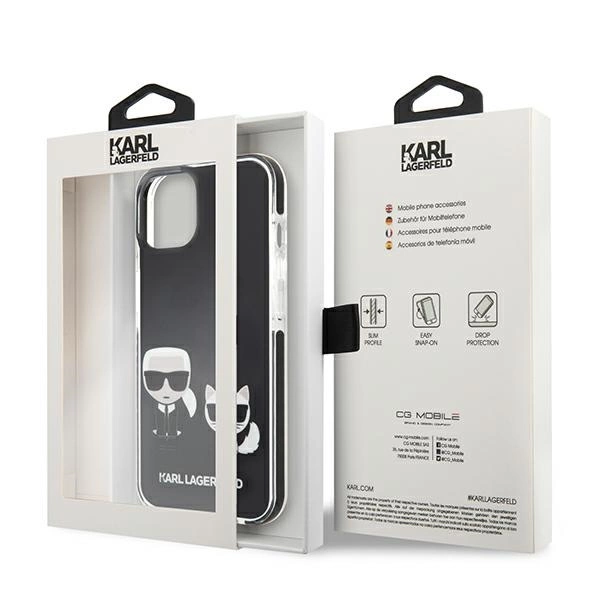 Karl Lagerfeld KLHCP13STPEKCK iPhone 13 mini 5,4" hardcase czarny/black Karl&Choupetteeng